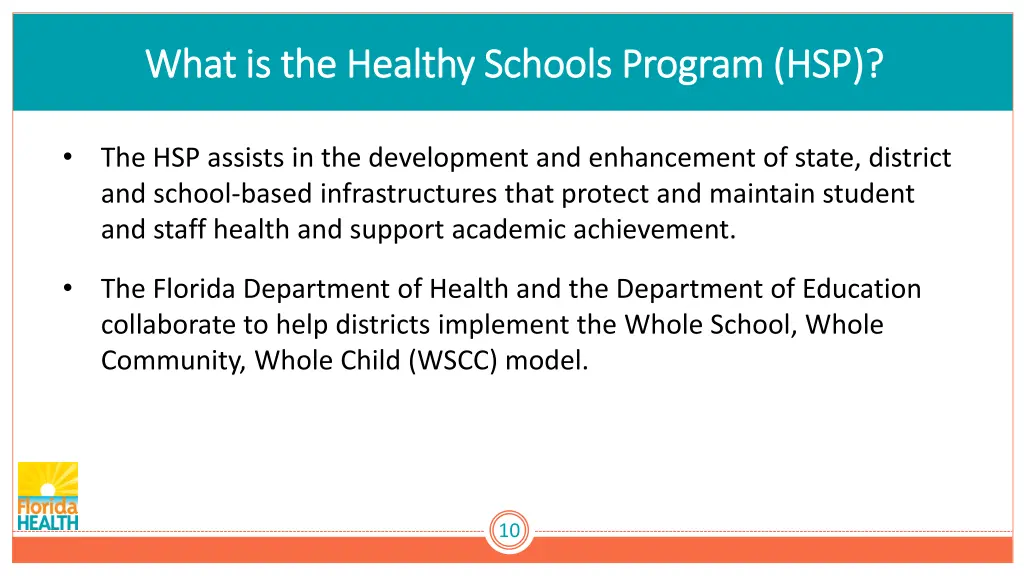 what is the healthy schools program hsp what