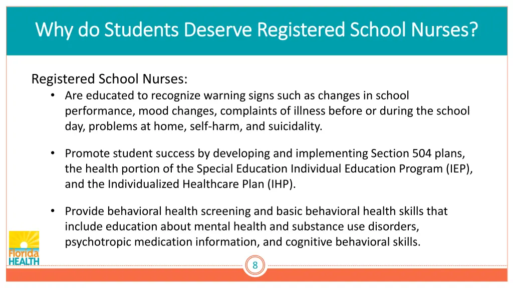 why do students deserve registered school nurses 1