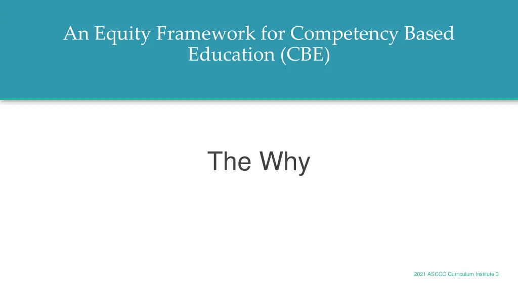 an equity framework for competency based 1