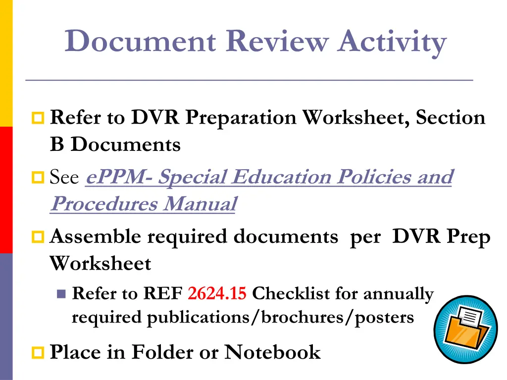 document review activity