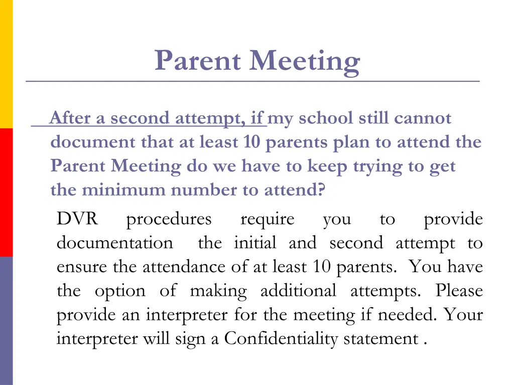 parent meeting