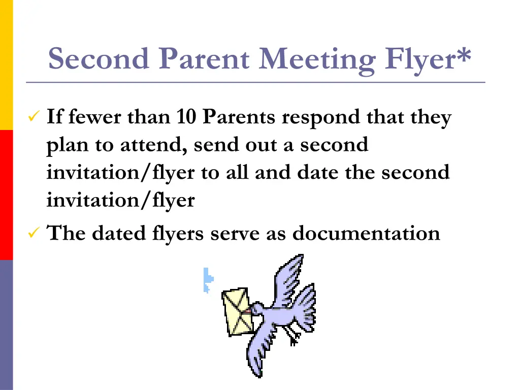 second parent meeting flyer