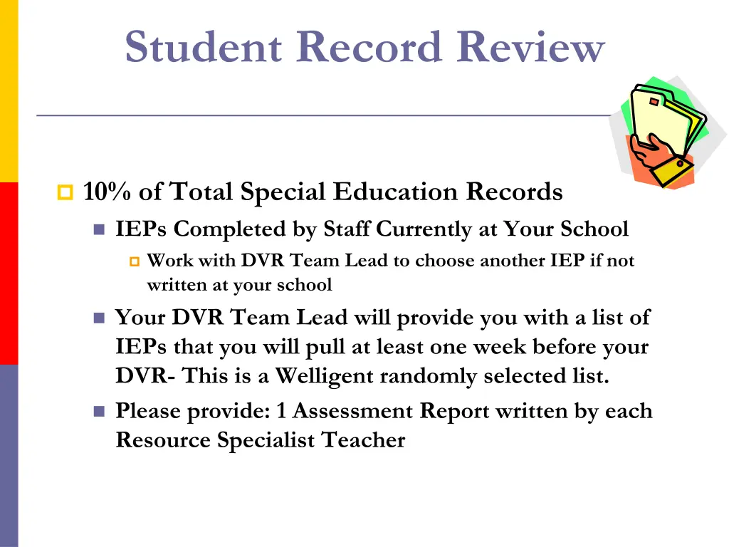 student record review