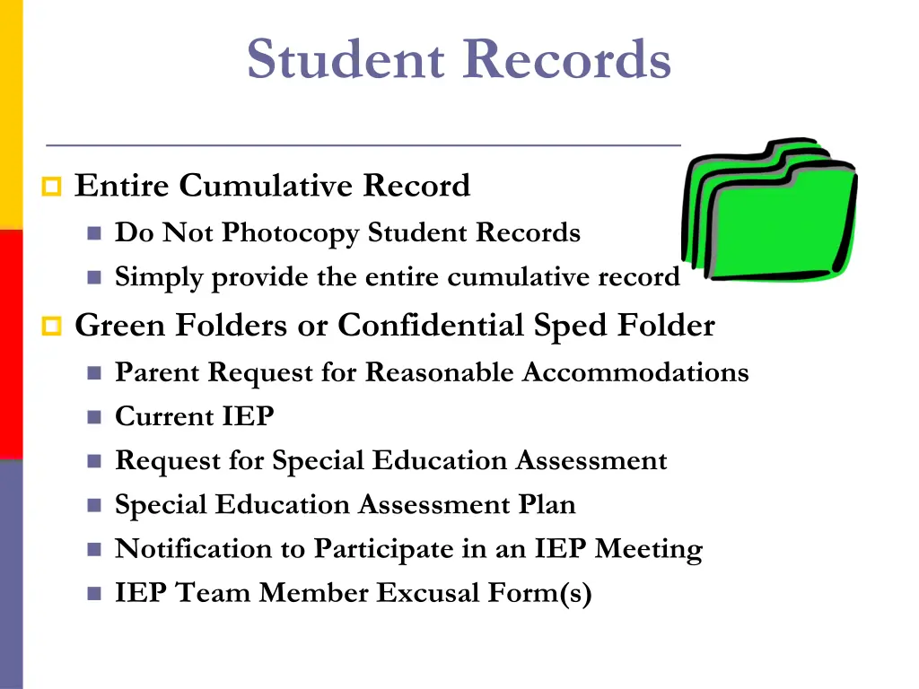 student records