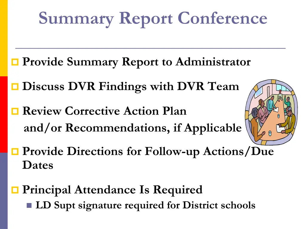 summary report conference