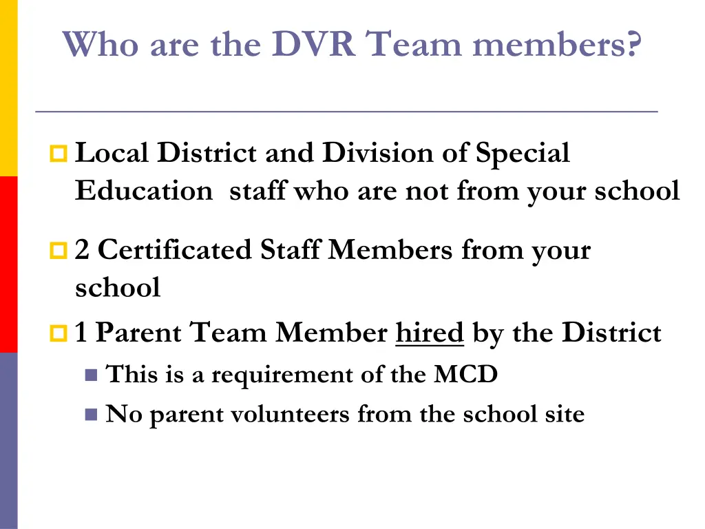 who are the dvr team members