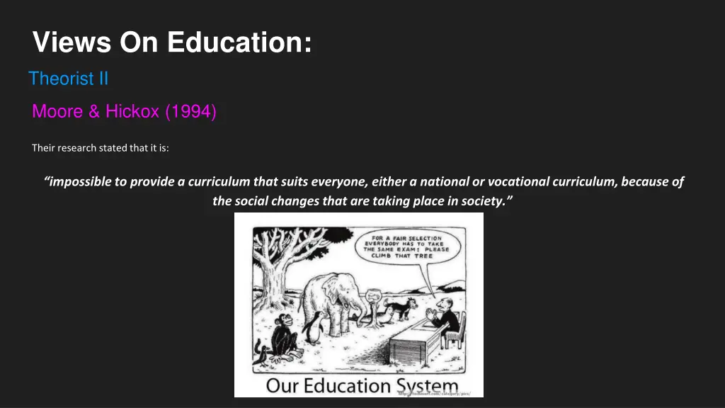 views on education theorist ii