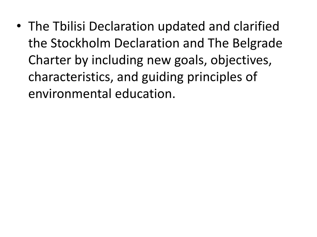 the tbilisi declaration updated and clarified