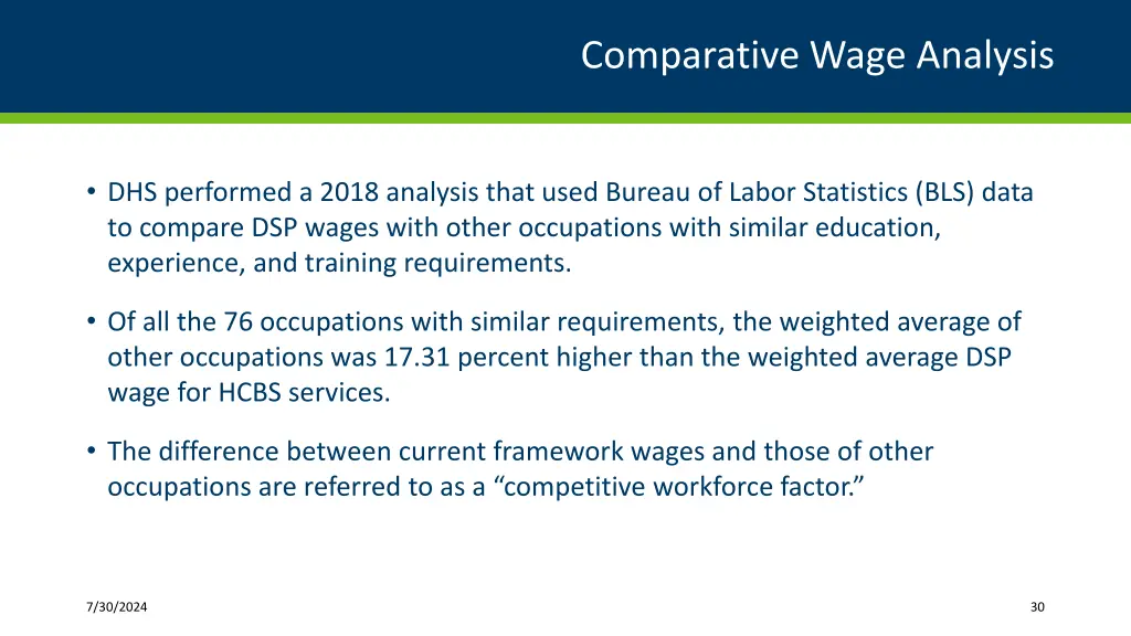 comparative wage analysis