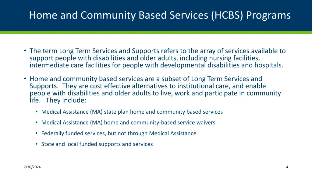 home and community based services hcbs programs