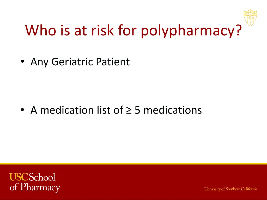 who is at risk for polypharmacy