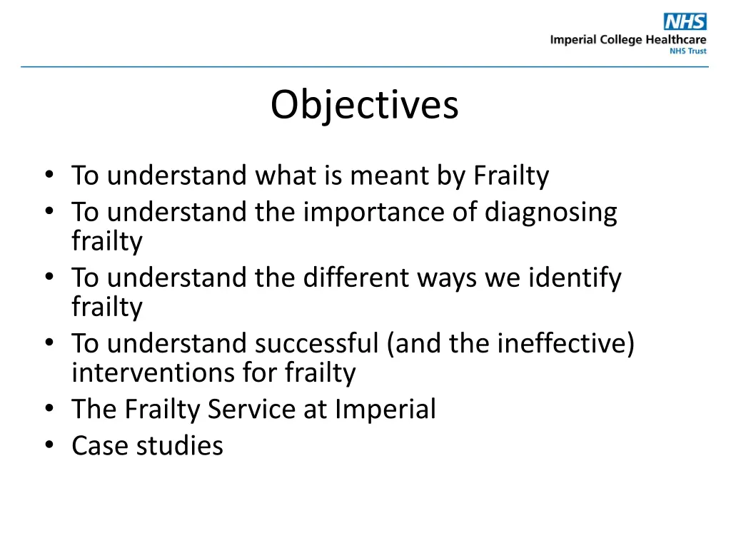 objectives