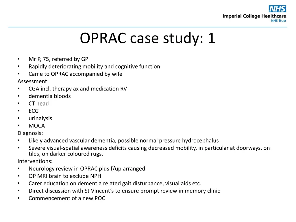 oprac case study 1