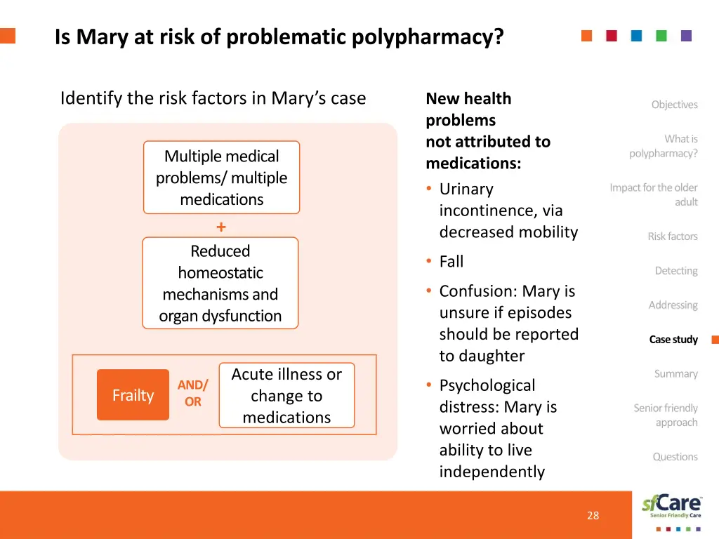 is mary at risk of problematic polypharmacy 3