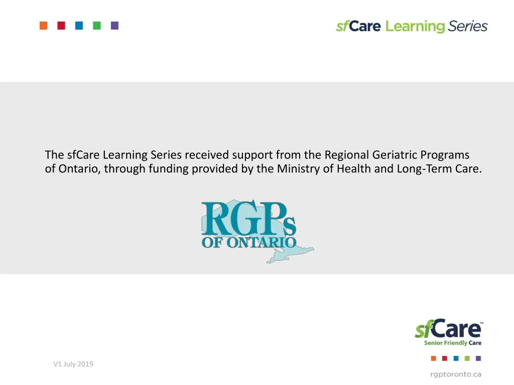 the sfcare learning series received support from