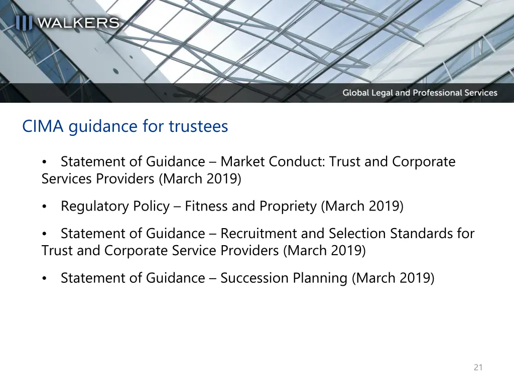 cima guidance for trustees 1