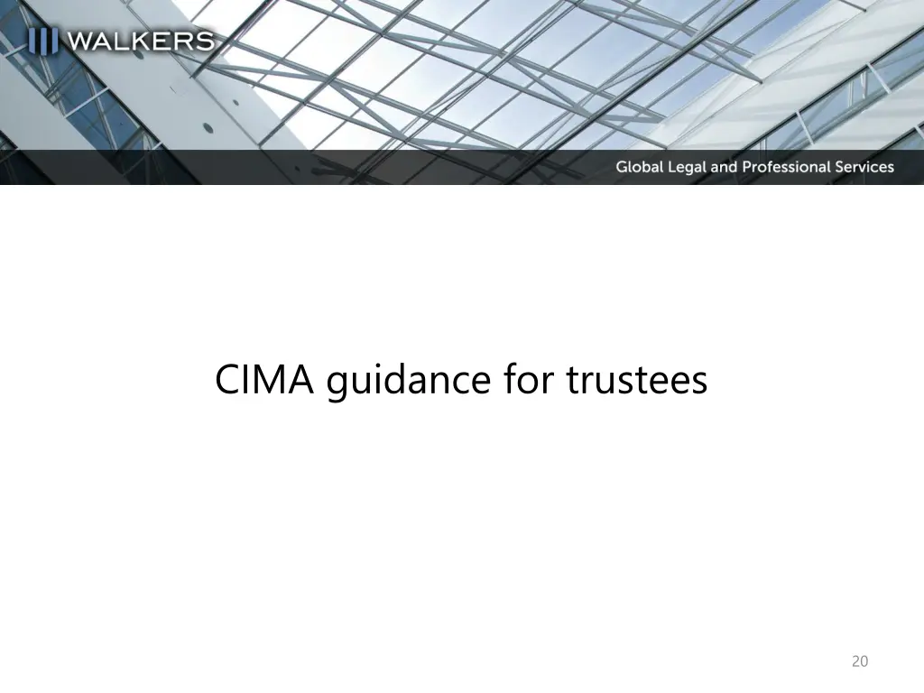 cima guidance for trustees