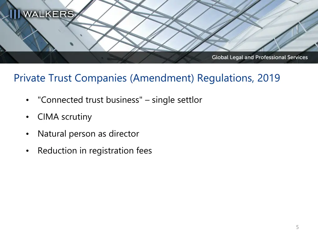 private trust companies amendment regulations 2019