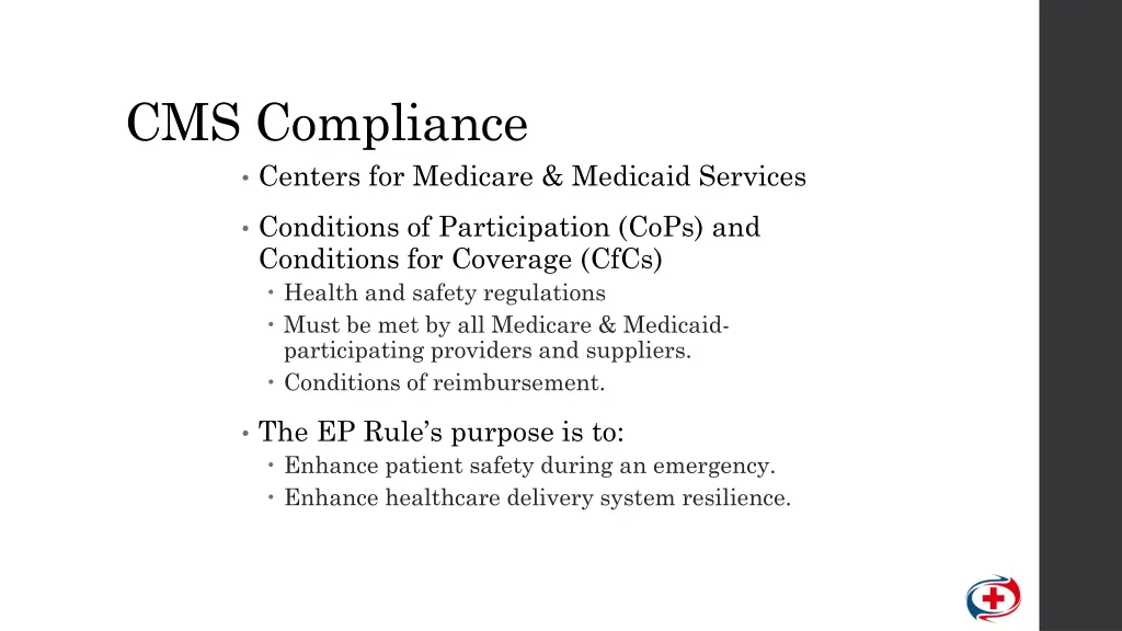 cms compliance centers for medicare medicaid