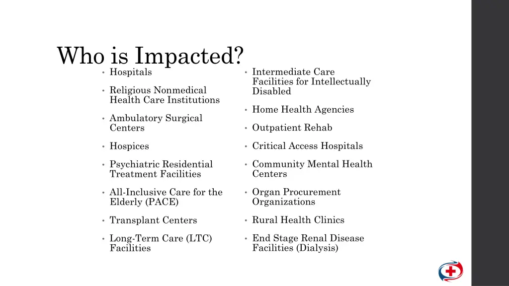 who is impacted hospitals