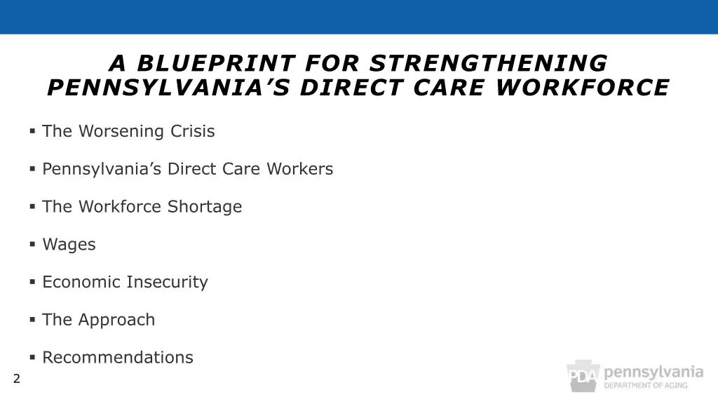 a blueprint for strengthening pennsylvania