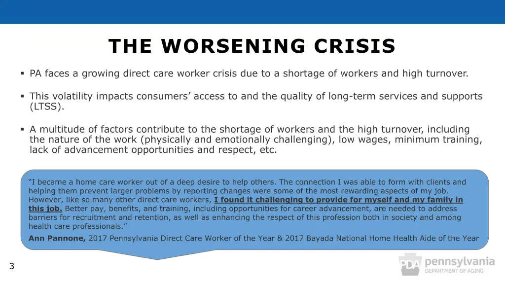 the worsening crisis