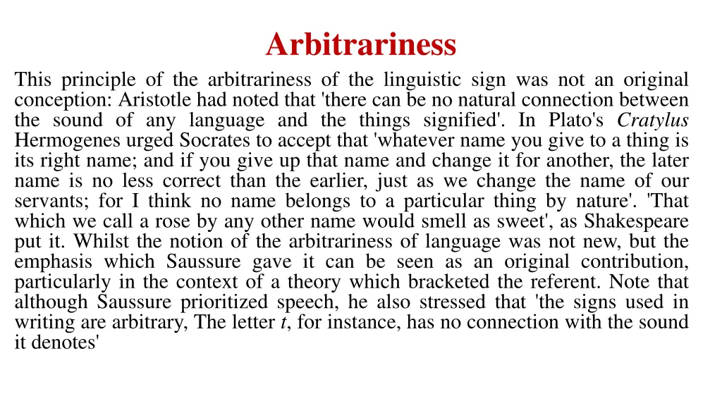 arbitrariness