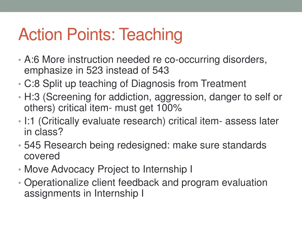 action points teaching