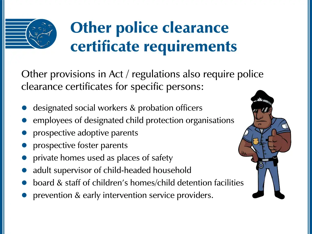 other police clearance certificate requirements