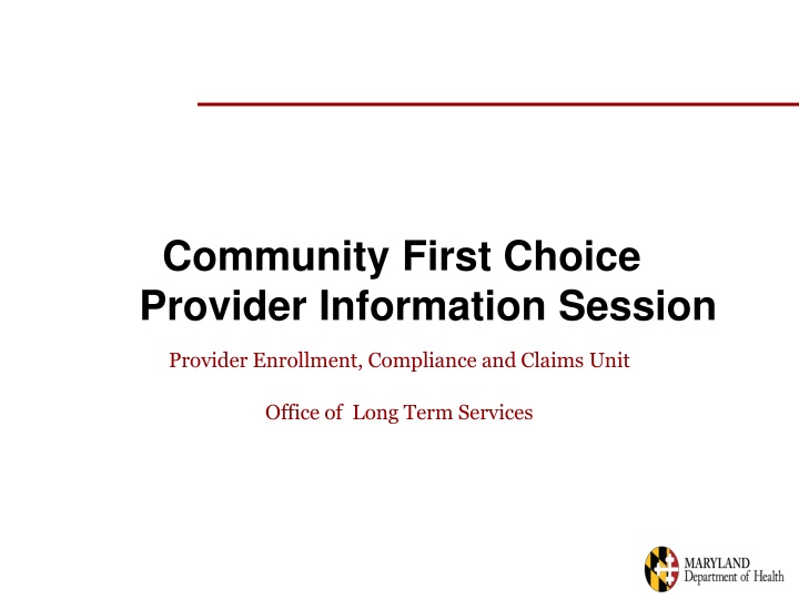 community first choice provider information