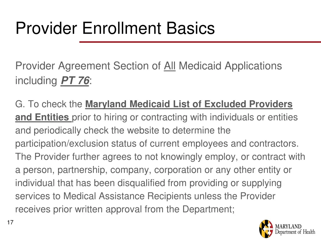 provider enrollment basics 5