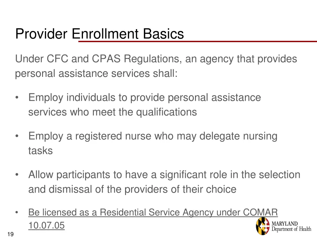 provider enrollment basics 7