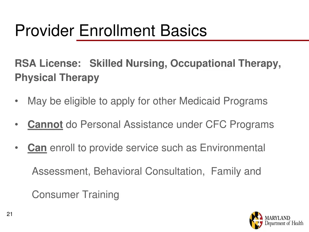 provider enrollment basics 9