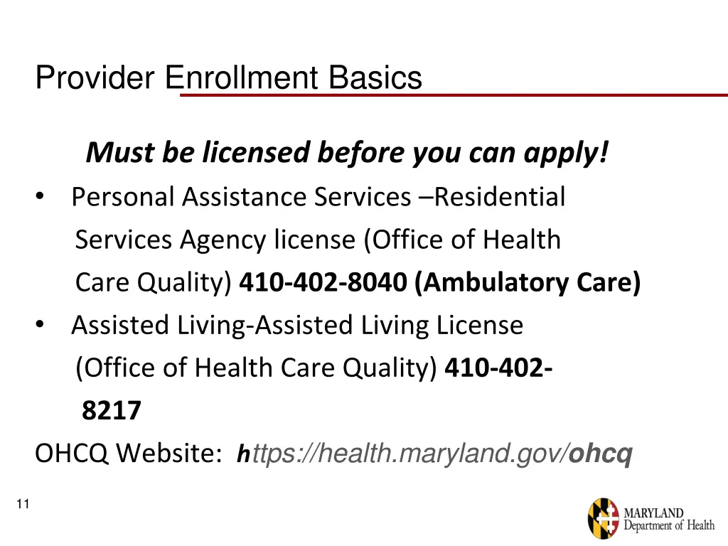 provider enrollment basics