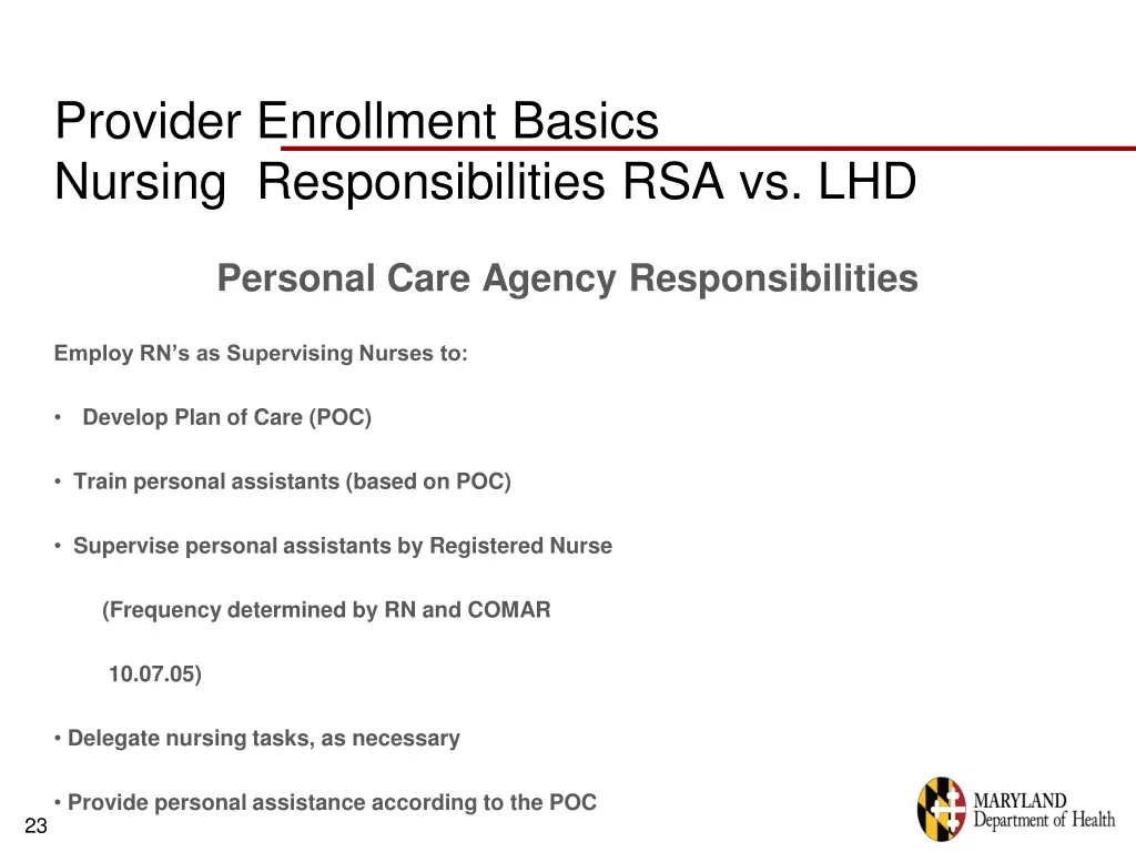 provider enrollment basics nursing