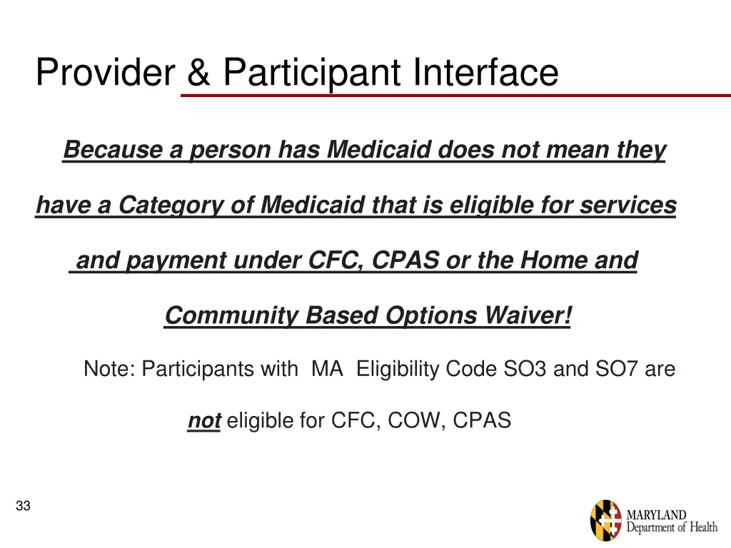 provider participant interface 1