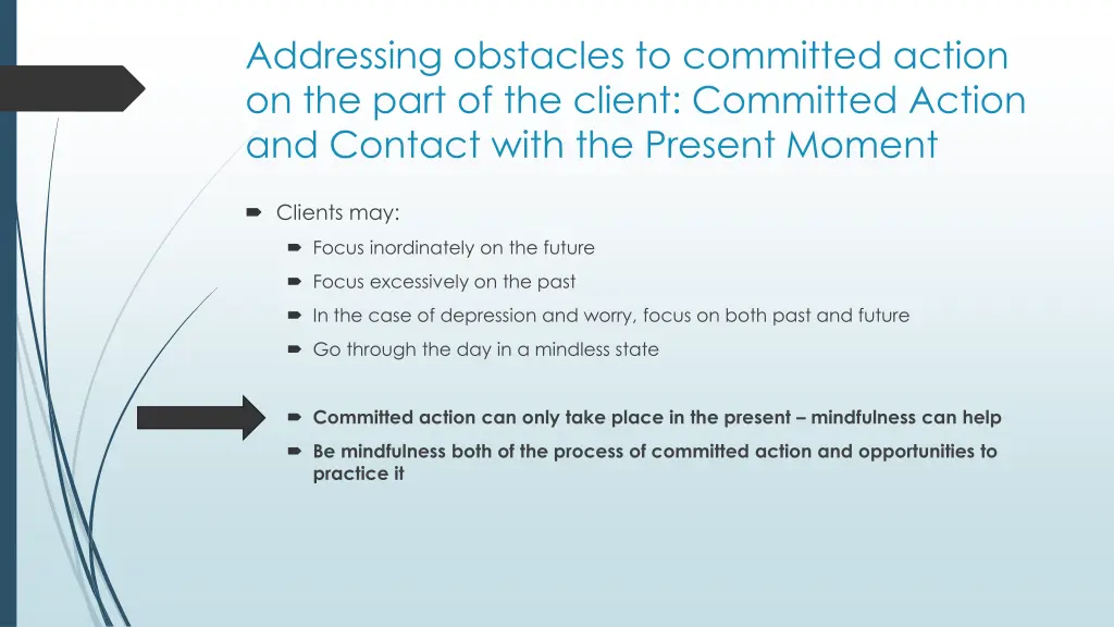 addressing obstacles to committed action 2