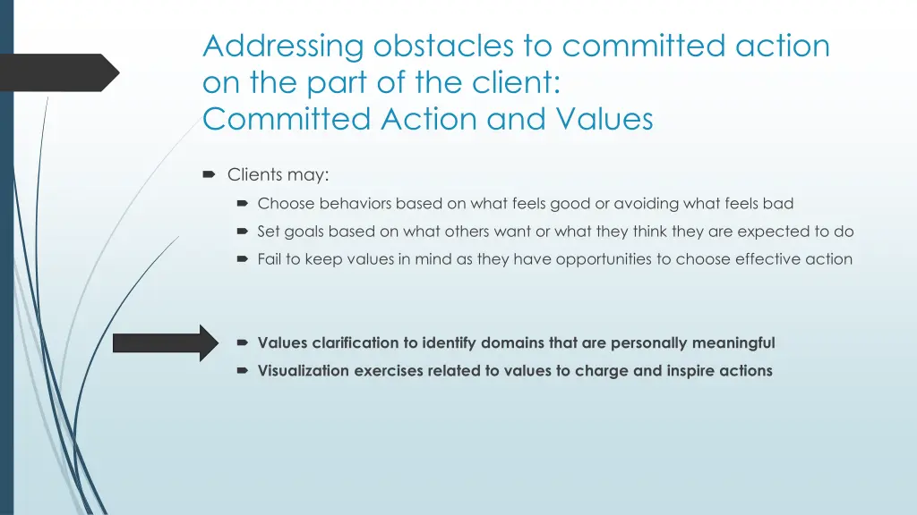 addressing obstacles to committed action 4