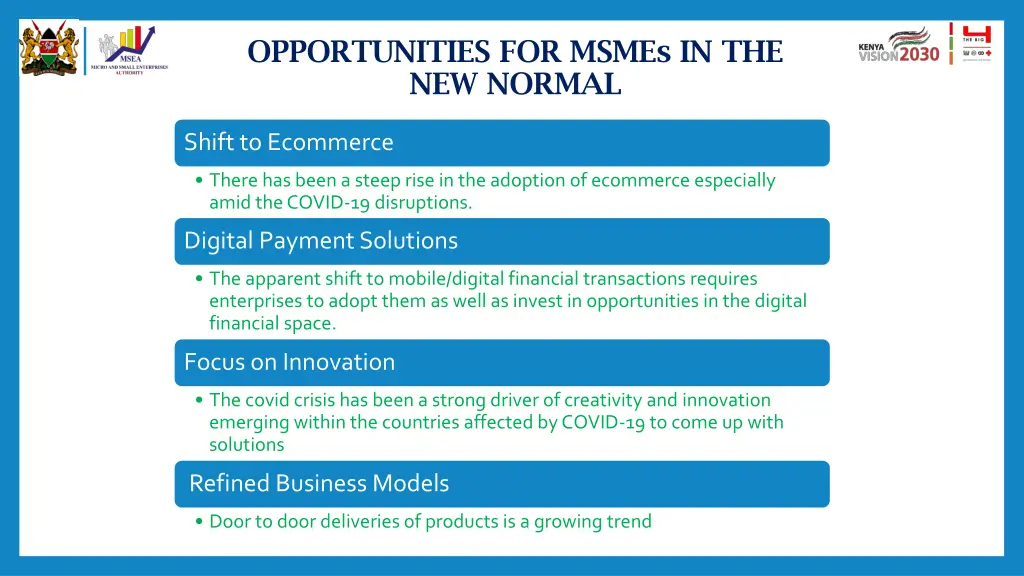 opportunities for msmes in the new normal