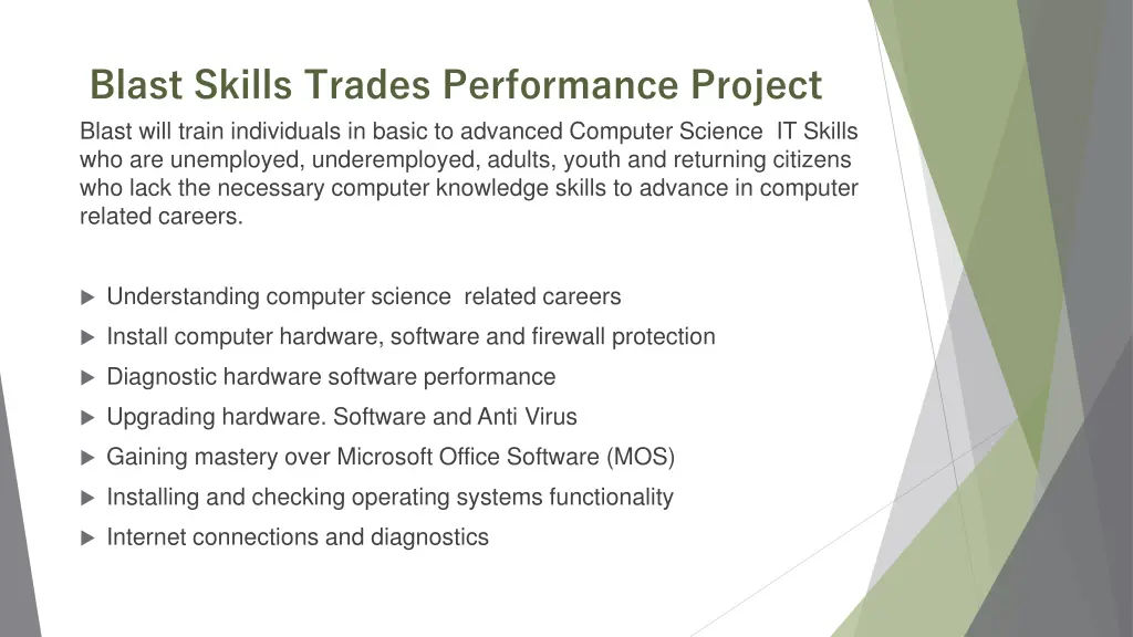 blast skills trades performance project blast