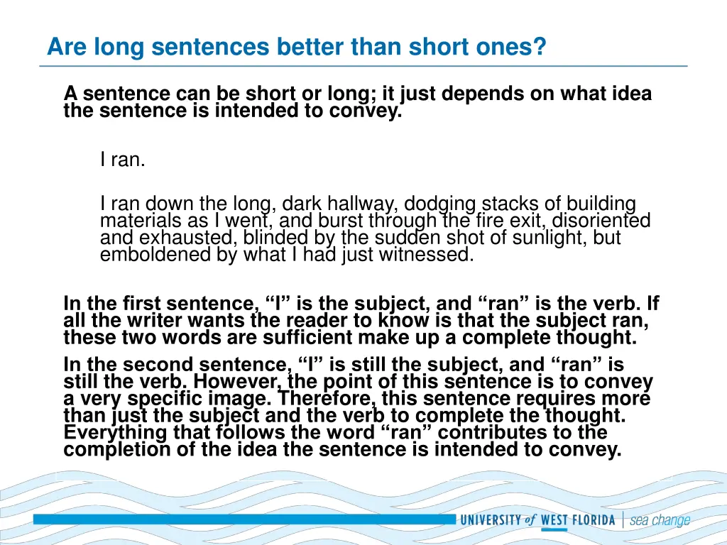 are long sentences better than short ones