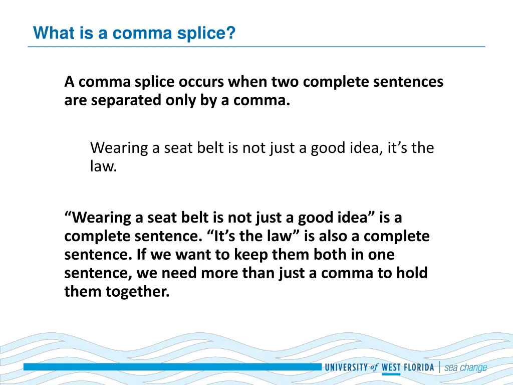 what is a comma splice