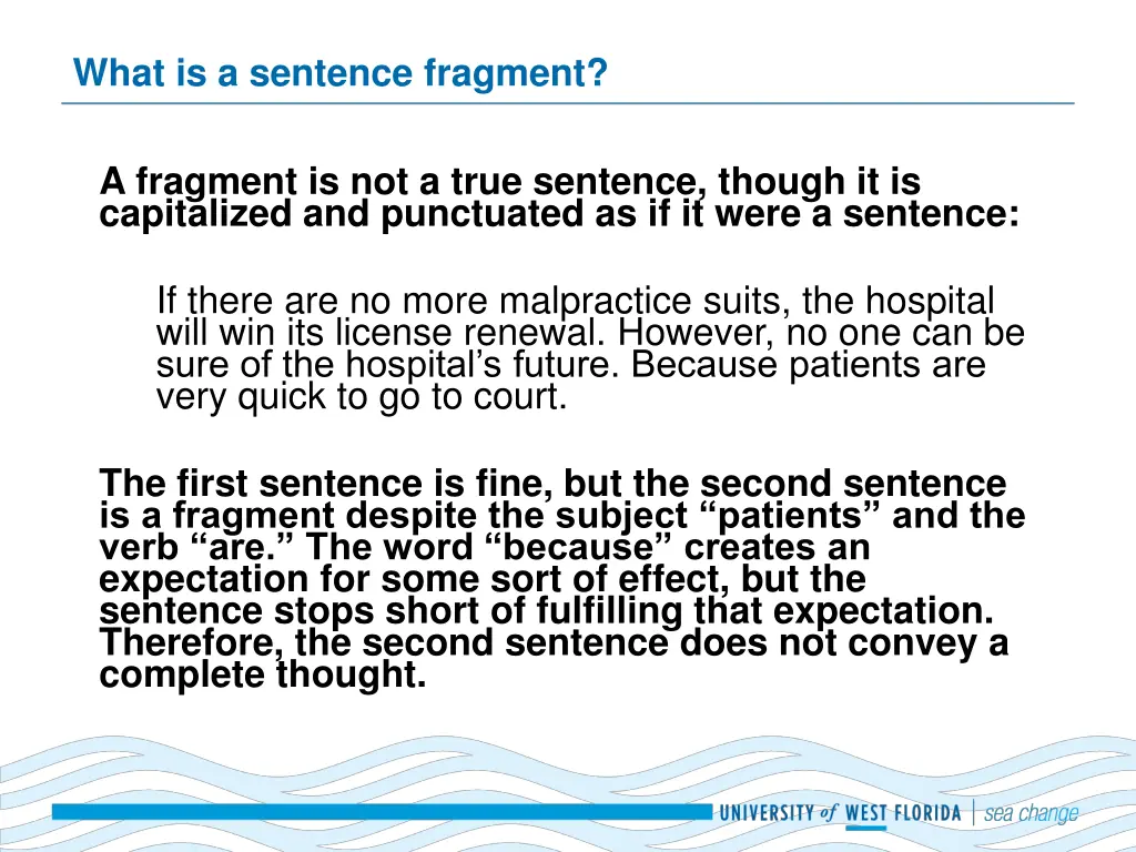 what is a sentence fragment