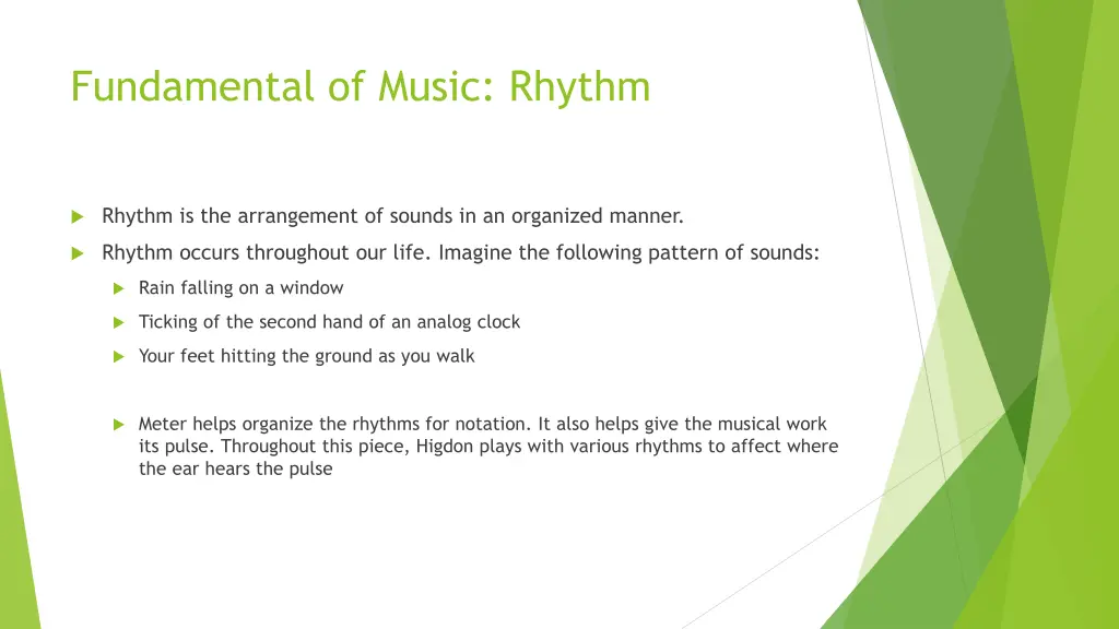 fundamental of music rhythm