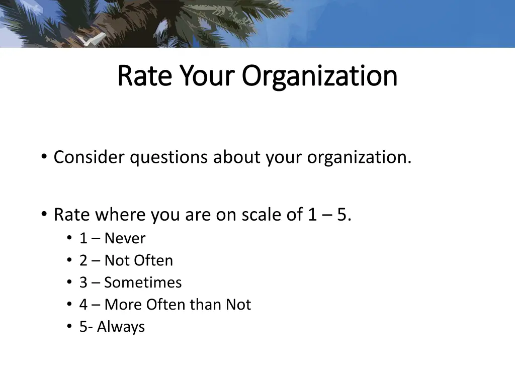 rate your organization rate your organization