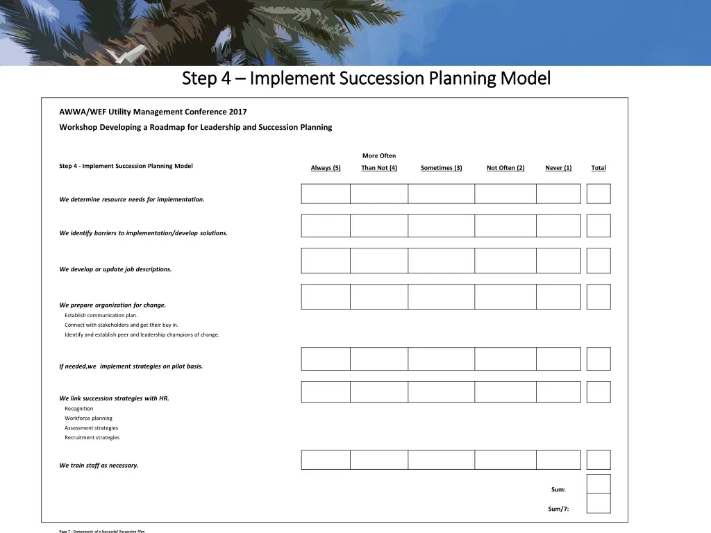 step 4 step 4 implement succession planning model