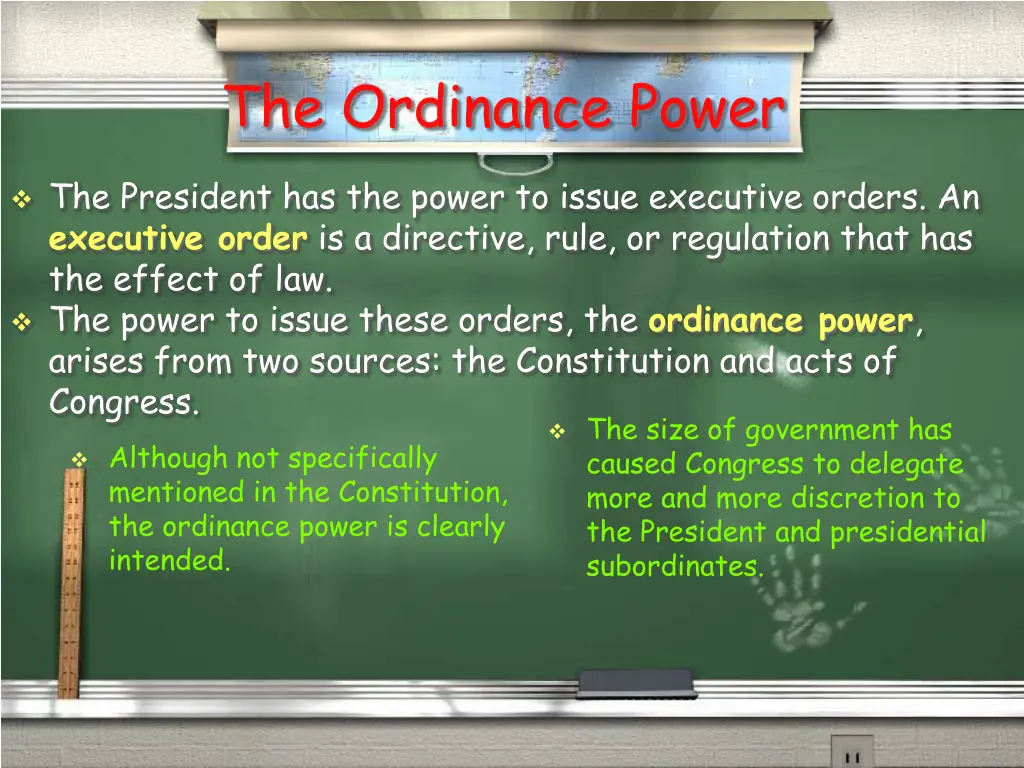 the ordinance power