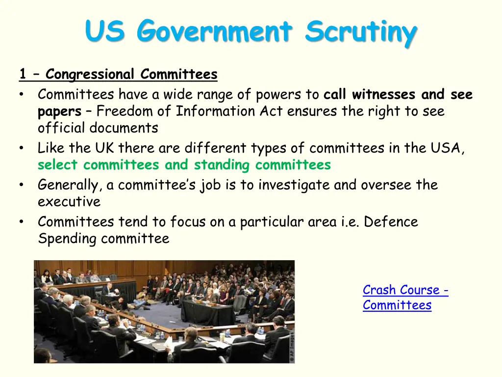 us government scrutiny