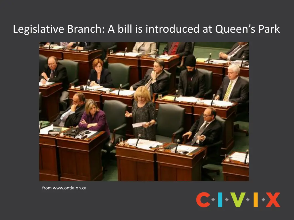 legislative branch a bill is introduced at queen