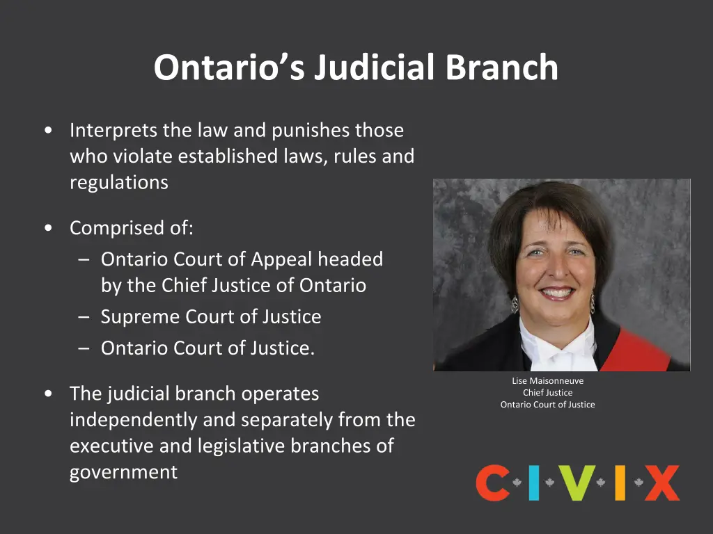 ontario s judicial branch